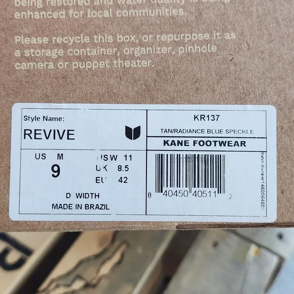 KANE Revive Beige and Speckled Blue Recovery Shoes M9/W11 BRAND NEW - Picture 9 of 10